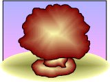 Mushroom cloud of an atom bomb